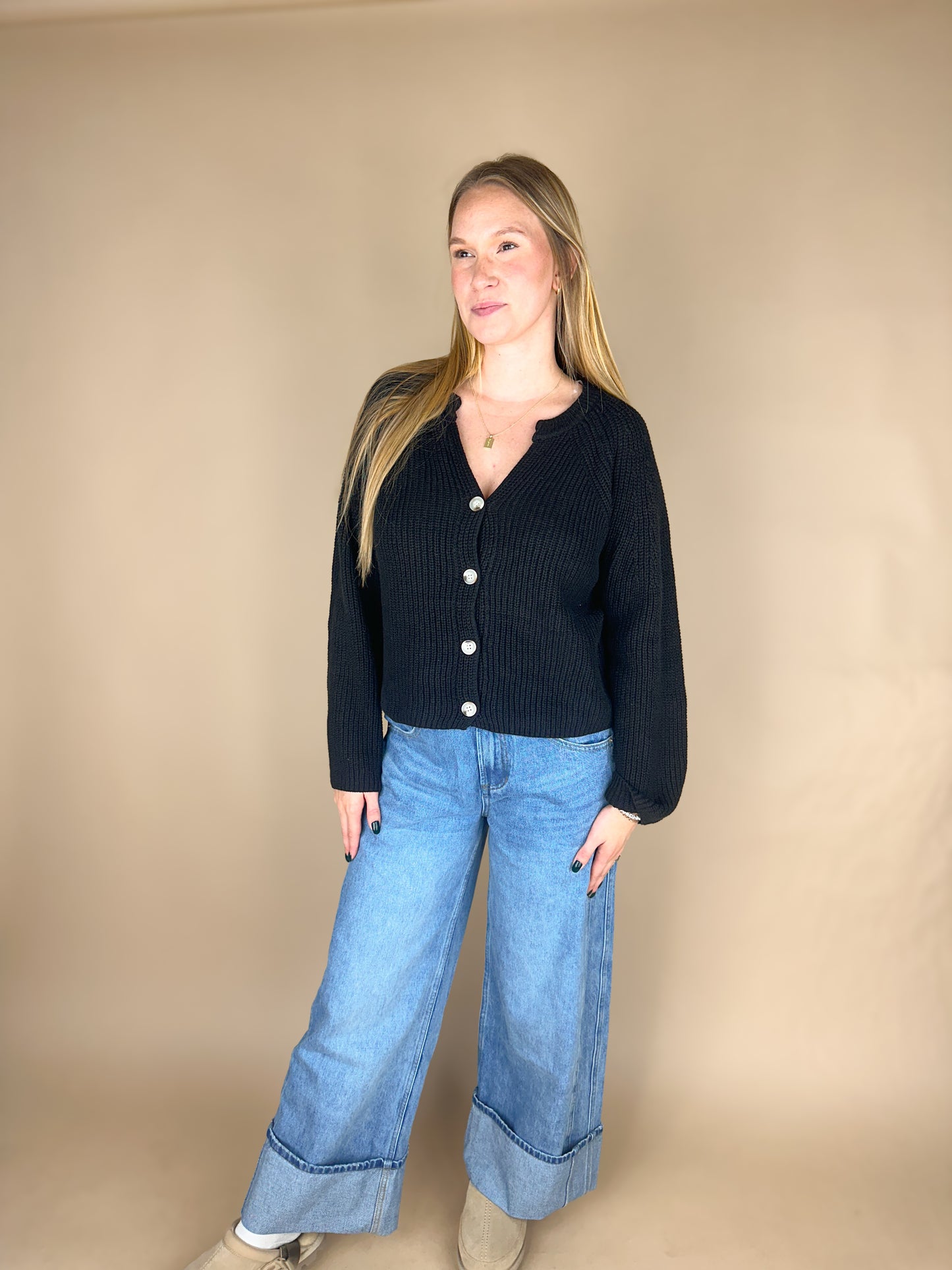 The Sutton Cardigan - Black