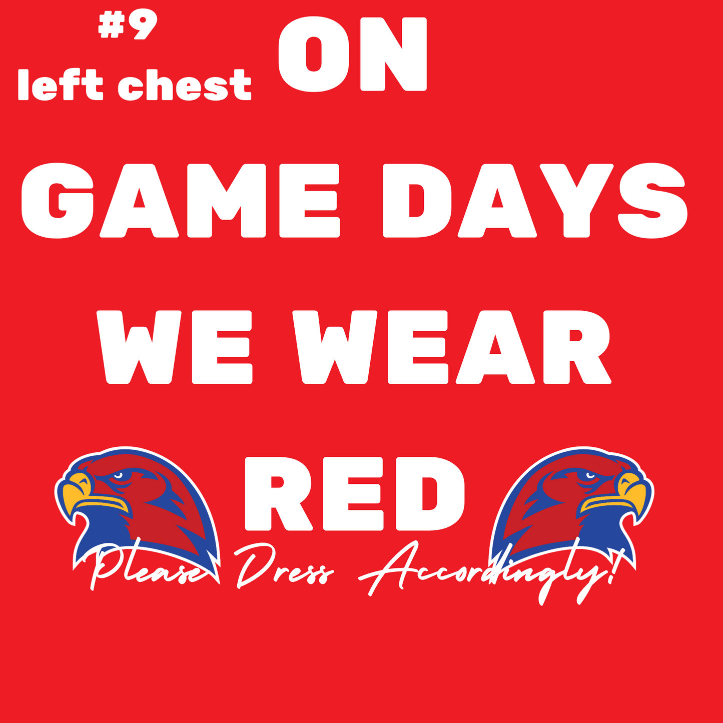 REDHAWKS Youth Spirit Wear β Choose Your Design, Brand & Size (Copy)
