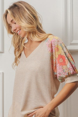 Floral Bliss Waffle Knit