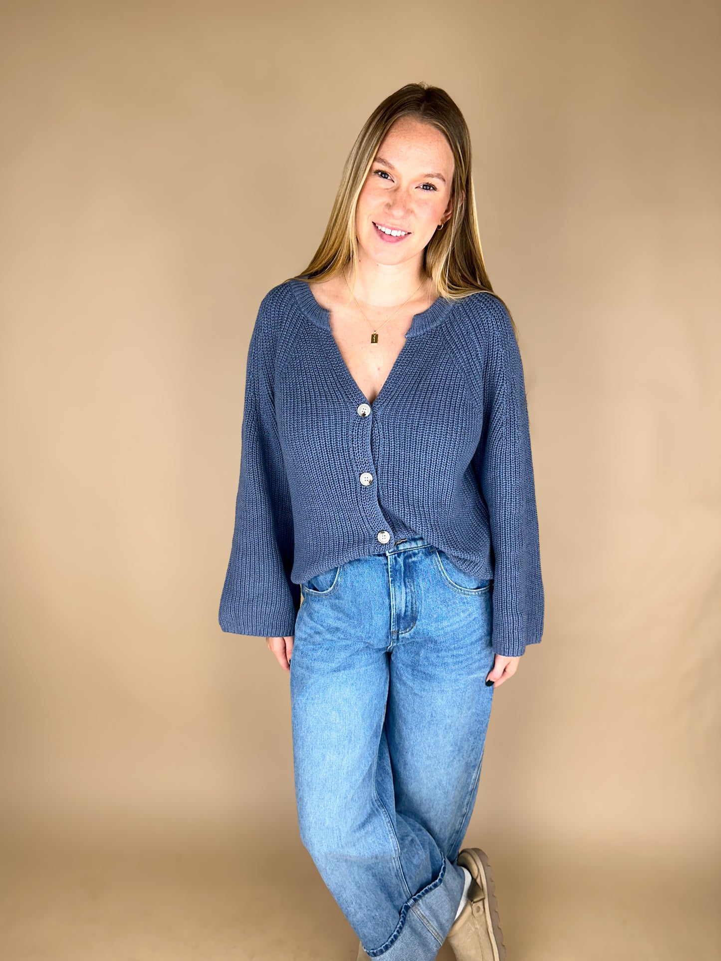 The Sutton Cardigan - Denim