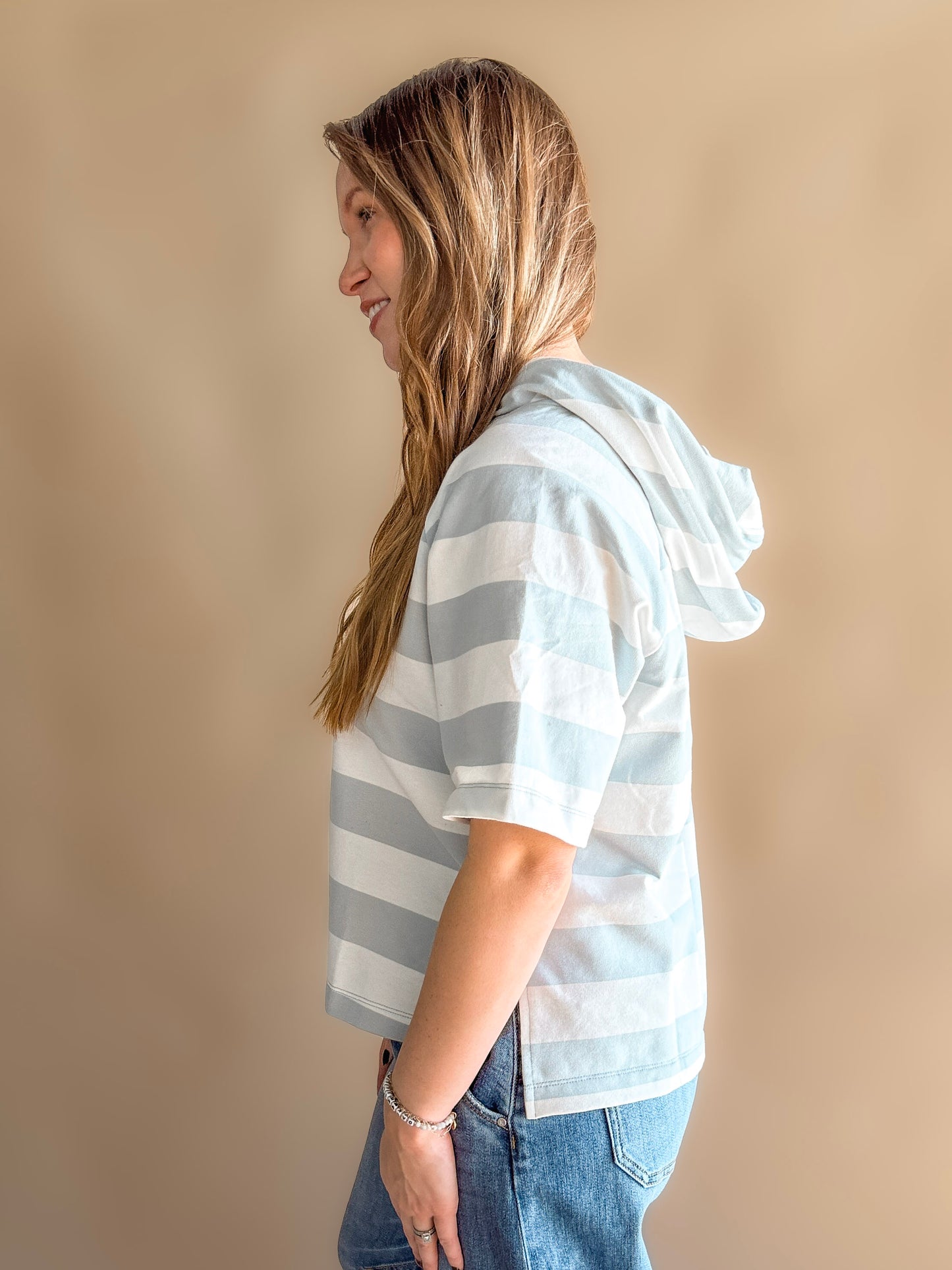 The Spring Blues Hooded Top