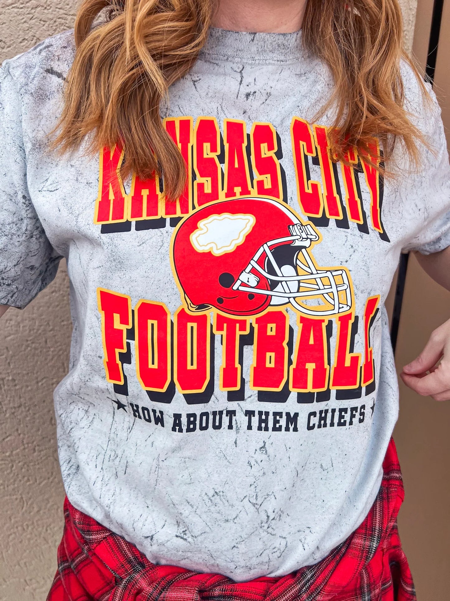 HOW BOUT THEM CHIEFS TEE (GREY COLORBLAST)