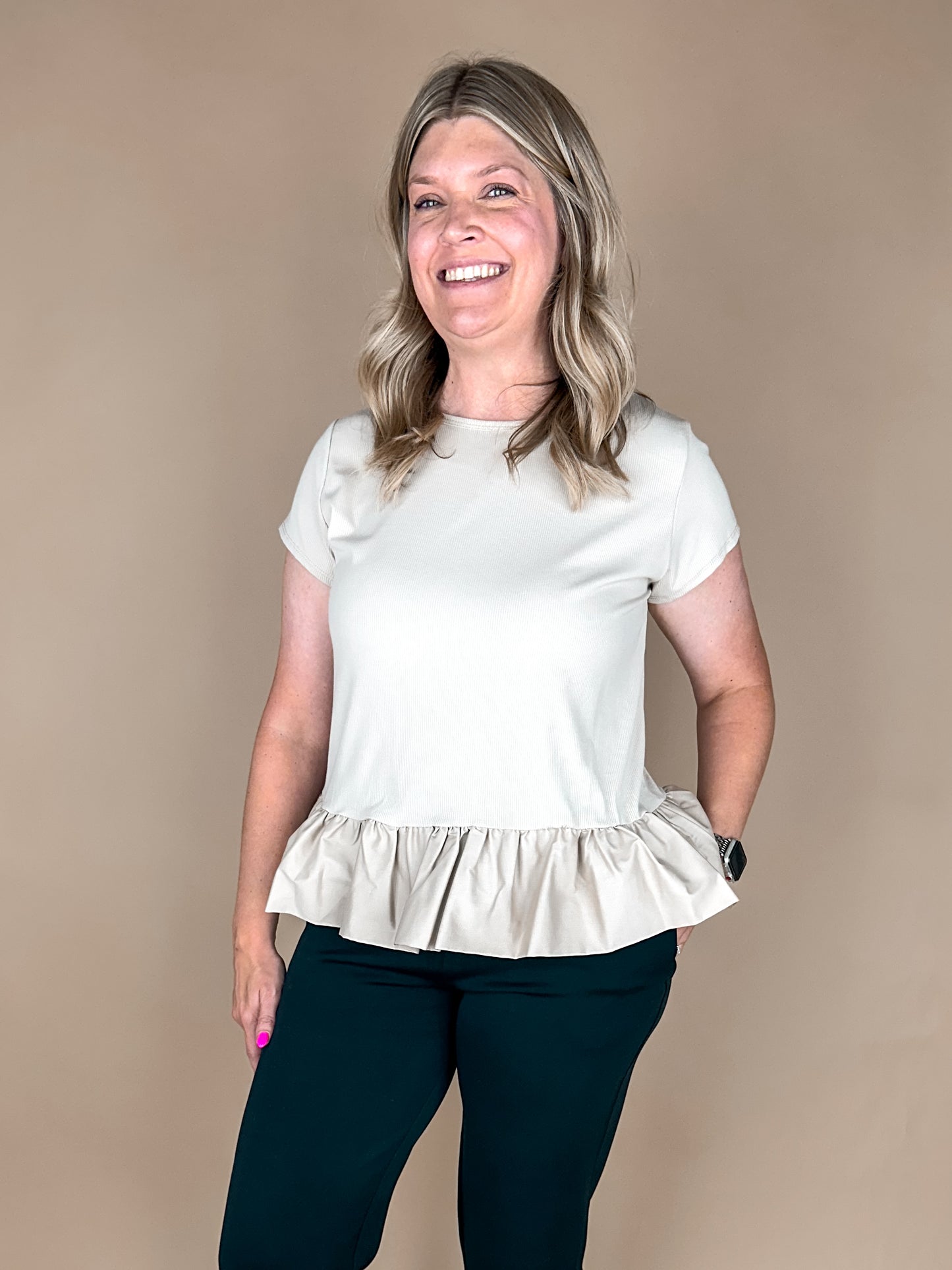The Contrast Crew Top