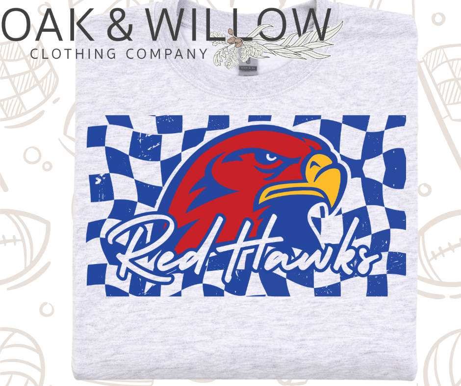 Checkered Redhawk Crewneck