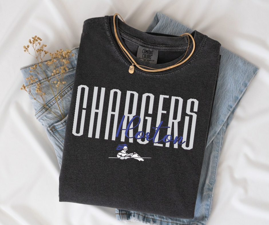 Horton Chargers script tee