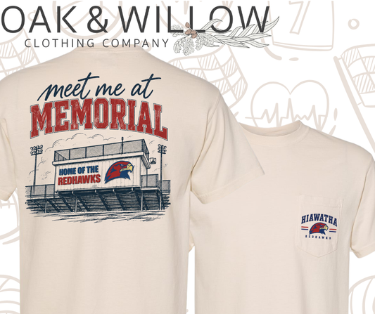 Meet me at memorial Pocket Tee