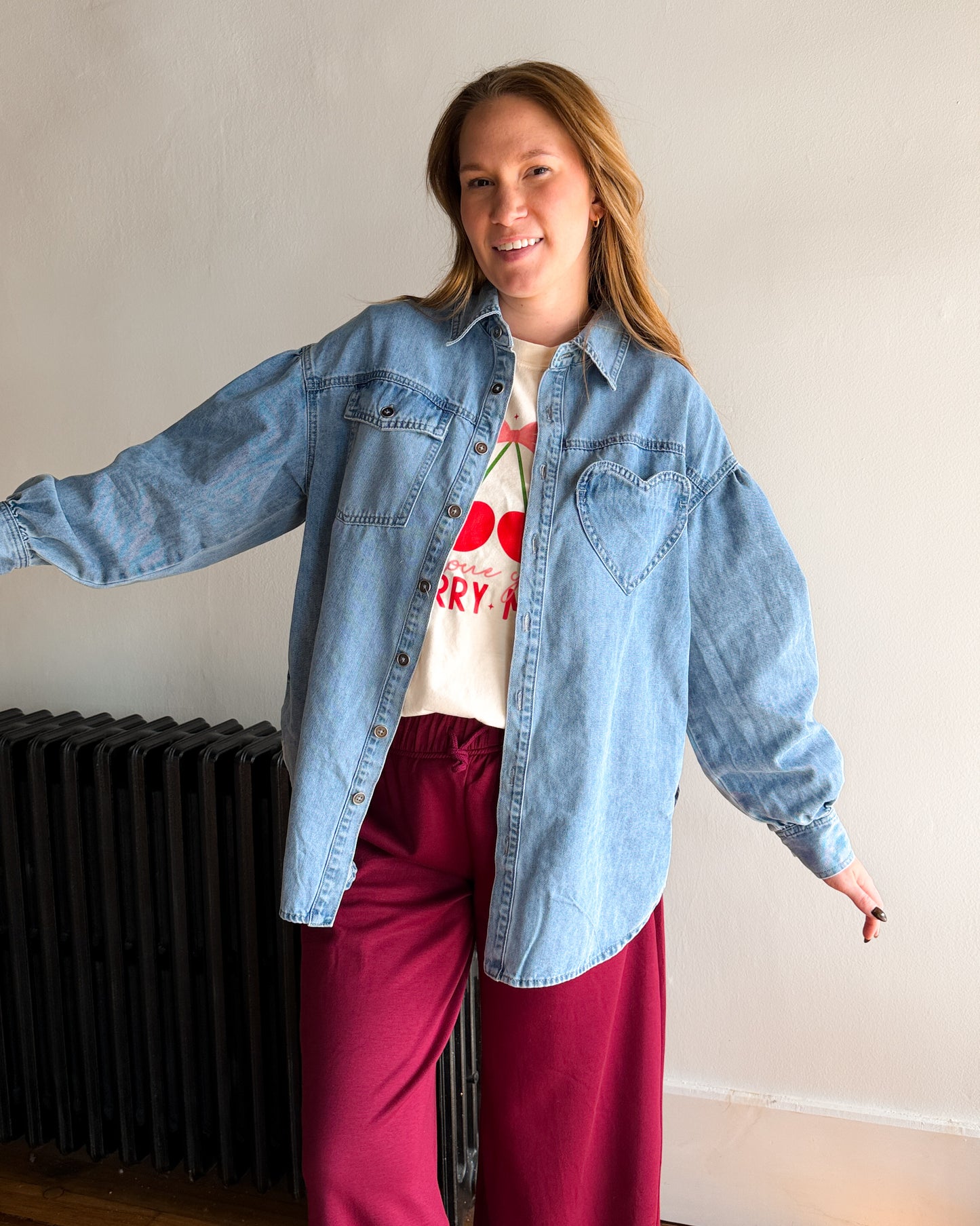 The Heartfelt Denim Shirt