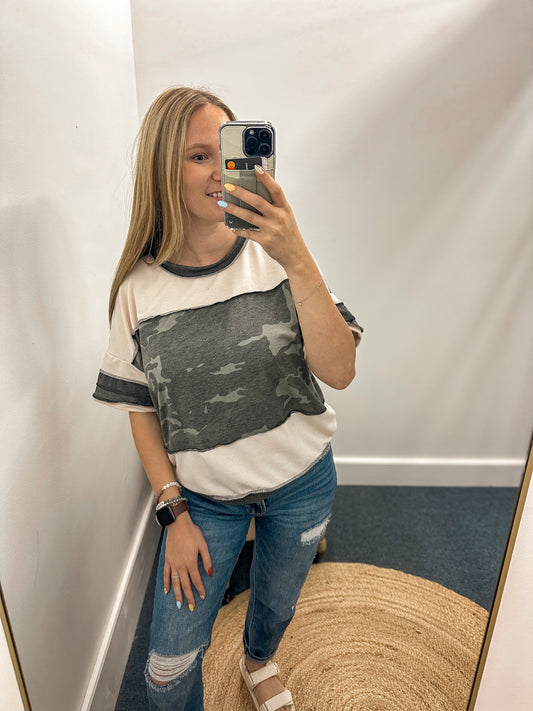 Camo Camp Top