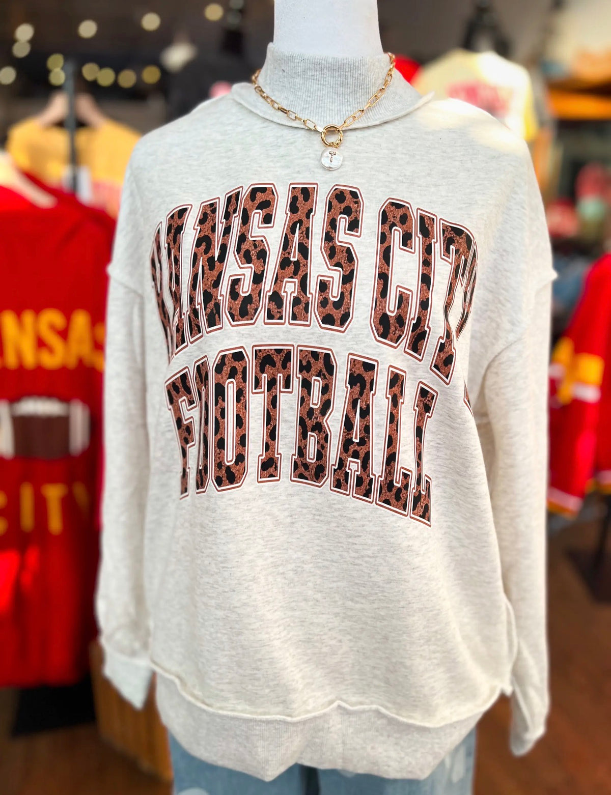 The Kansas City Leopard Mock Neck