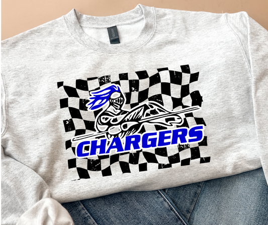 Horton Chargers Checkered Flag Crewneck