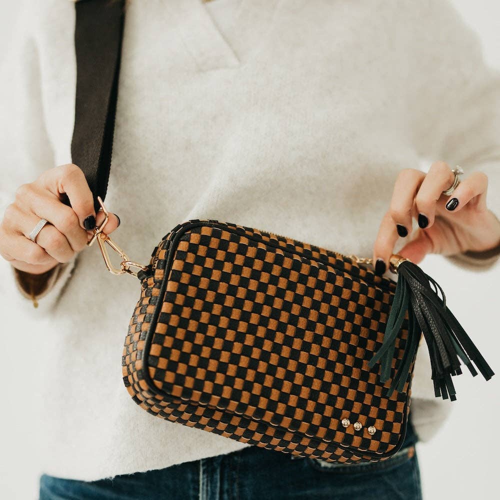 Woven Willow Camera Crossbody Bag Wholesale