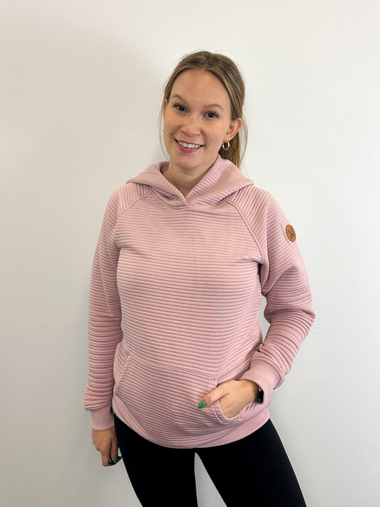 Tatum Textured Pullover - Rose