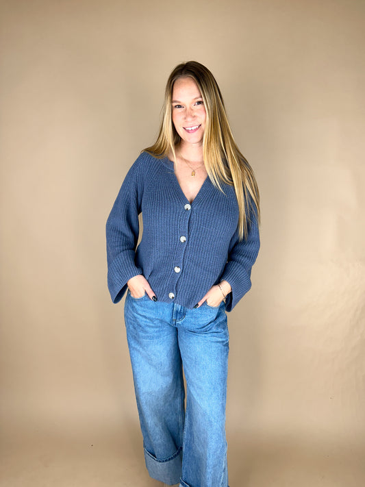 The Sutton Cardigan - Denim