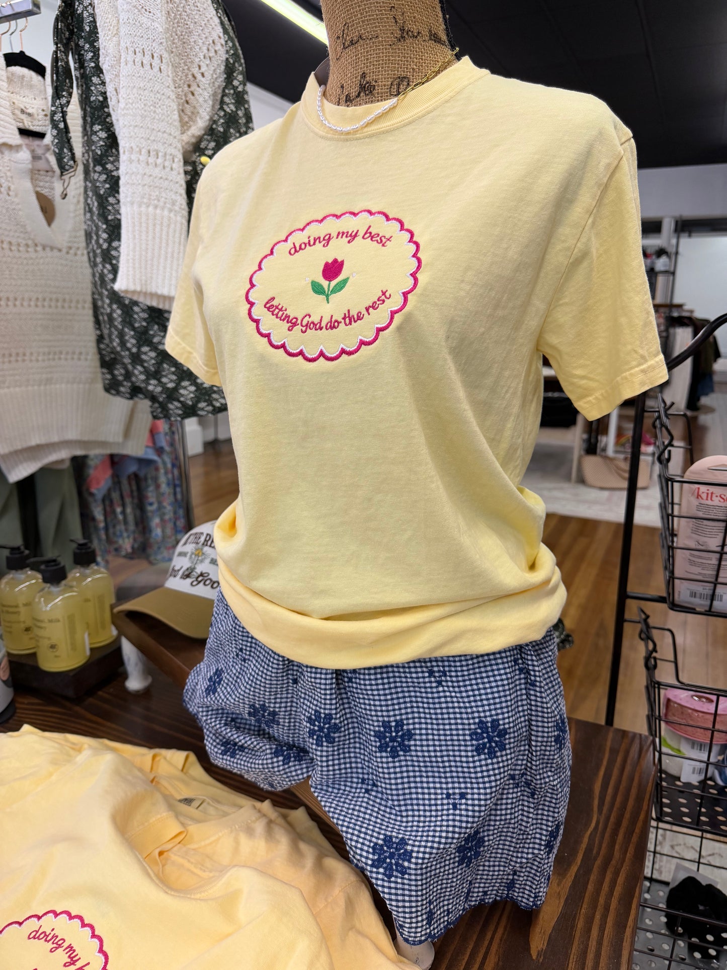 Doing My Best Embroidered Tee
