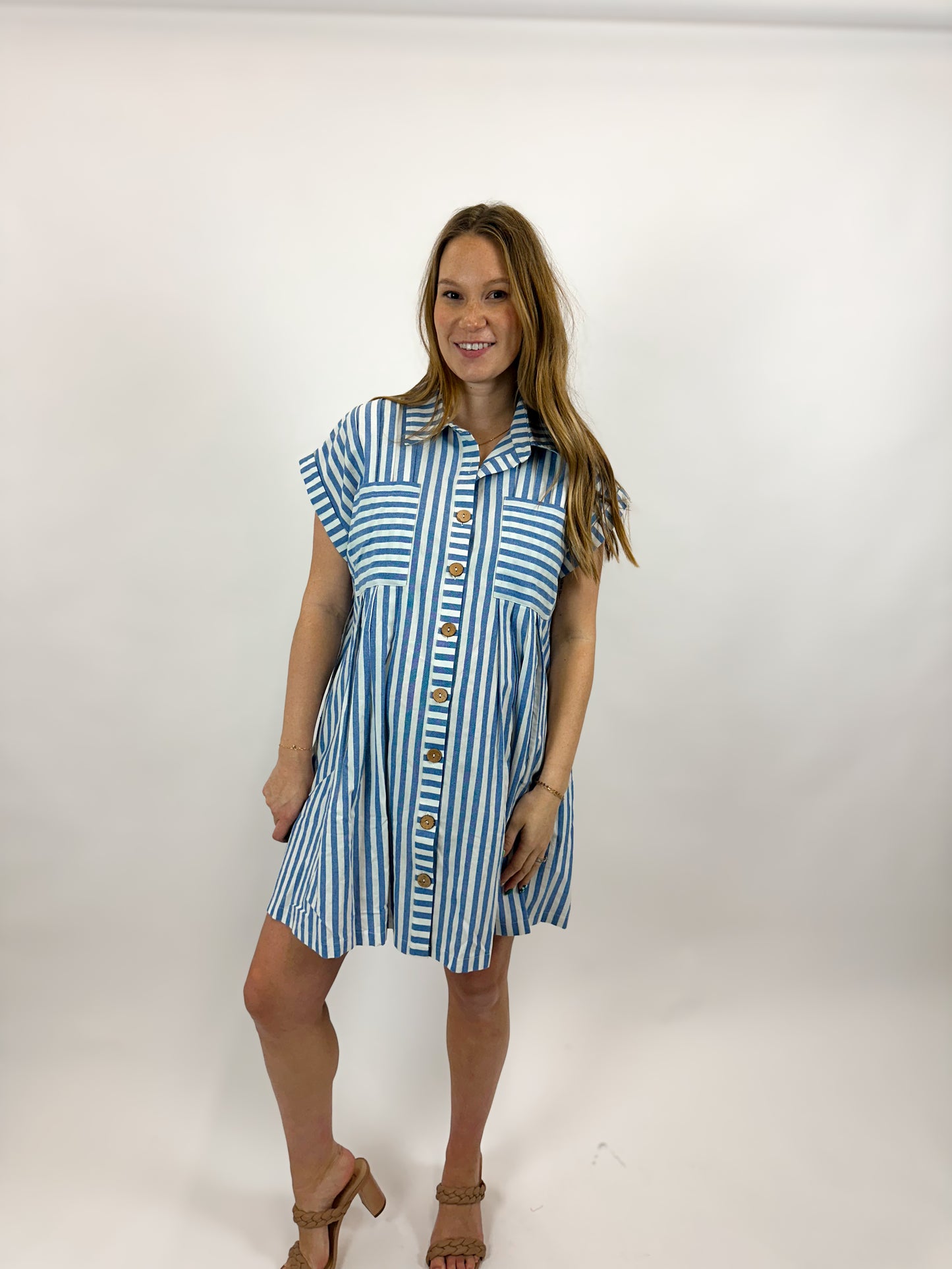 Tulip Tunic Dress - Blue