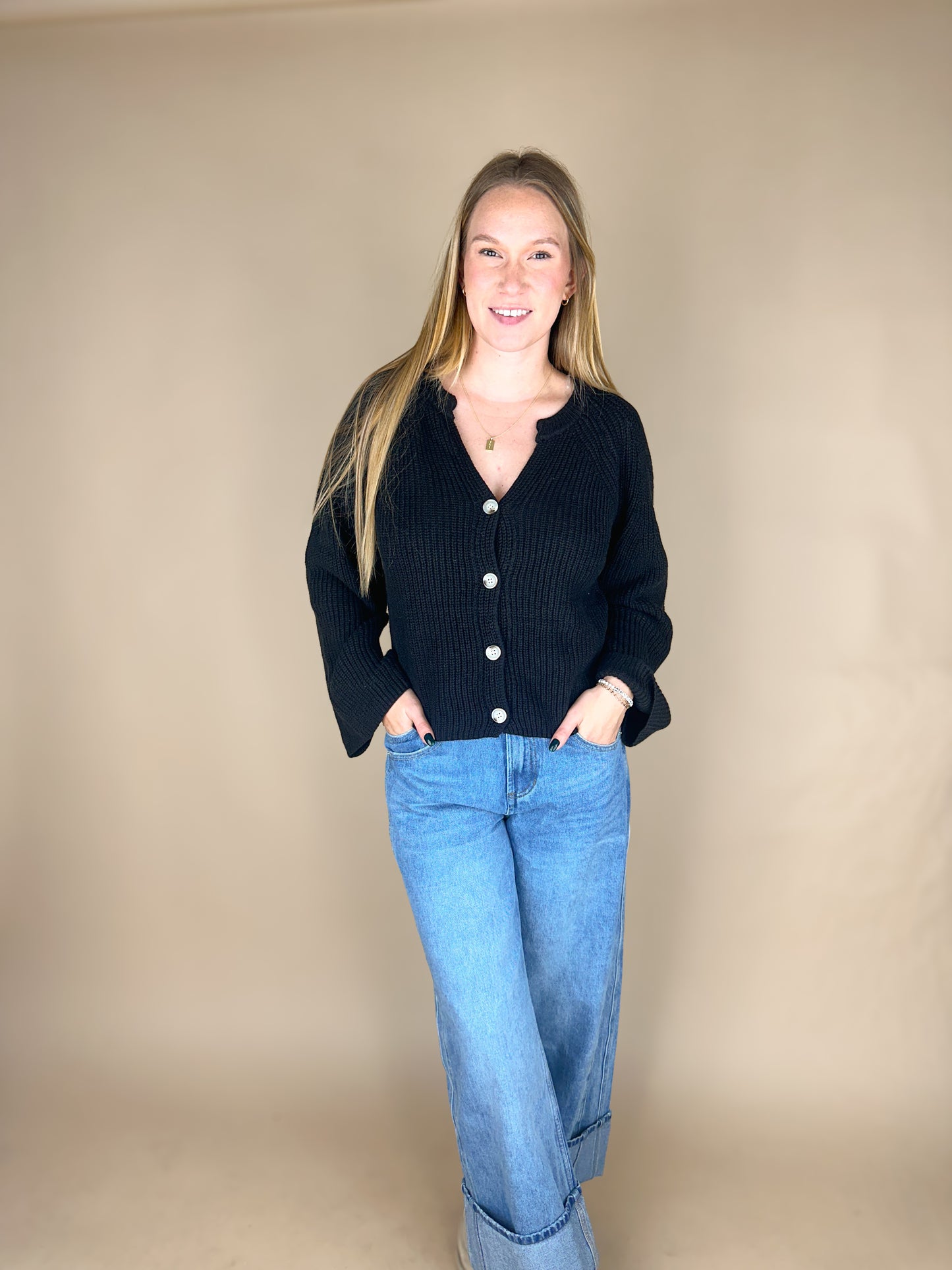 The Sutton Cardigan - Black