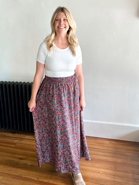 Lovely Floral Maxi Skirt