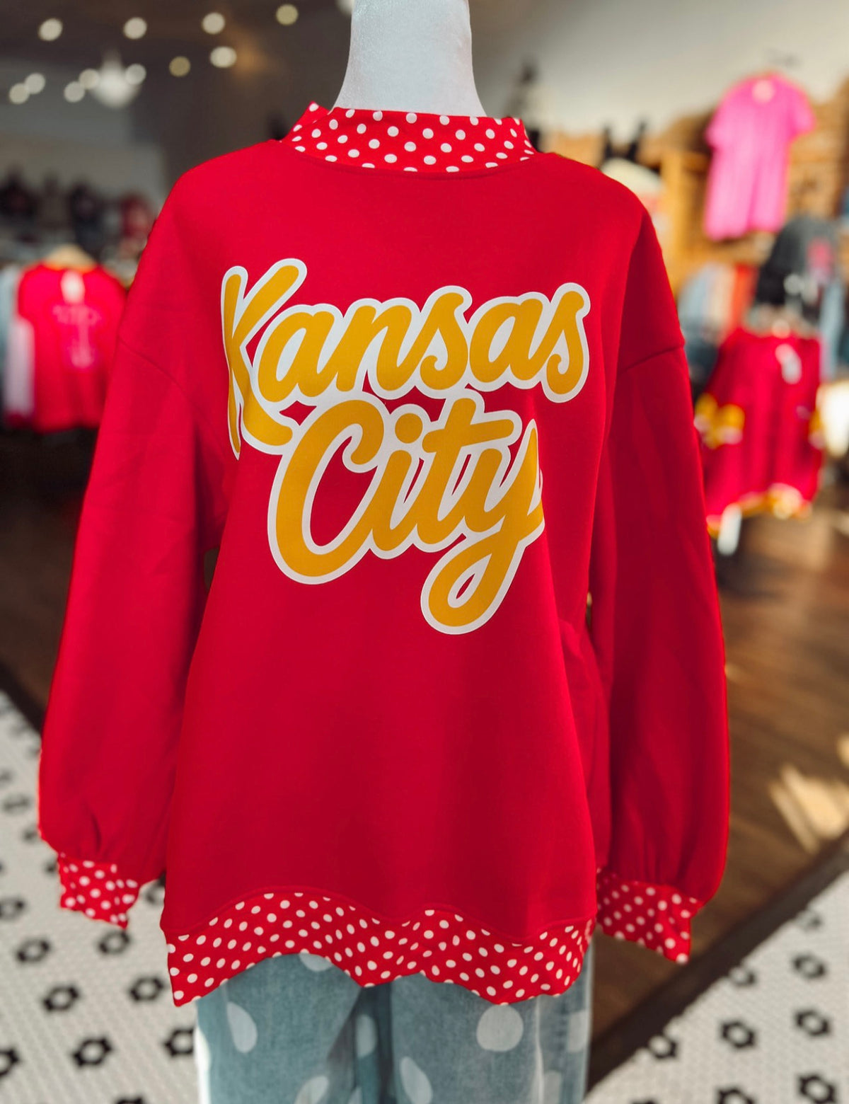 The Kansas City Polka Dot Crewneck