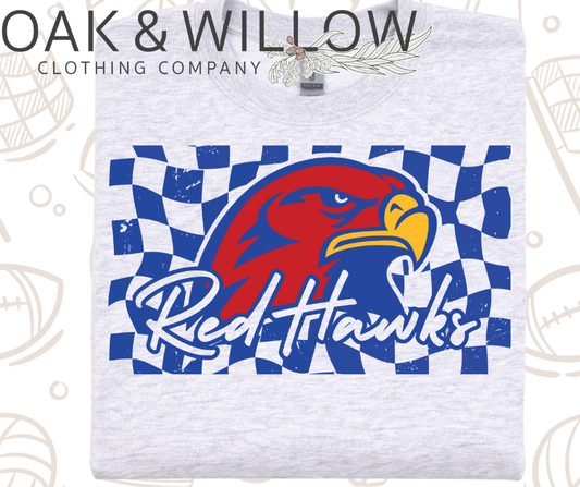 Checkered Redhawk Crewneck