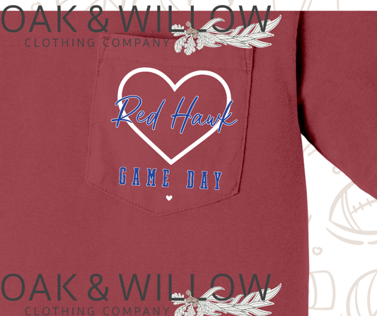 Heart of a Redhawk Pocket Tee