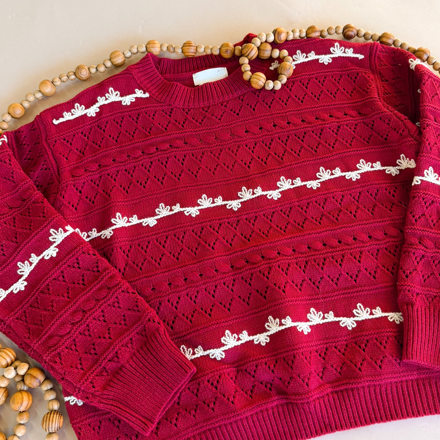The Rosalie Embroidered Pointelle Sweater