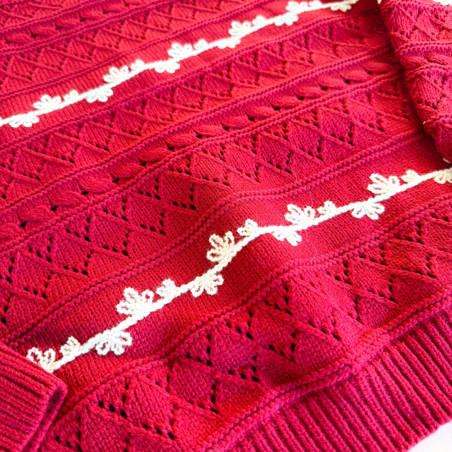 The Rosalie Embroidered Pointelle Sweater