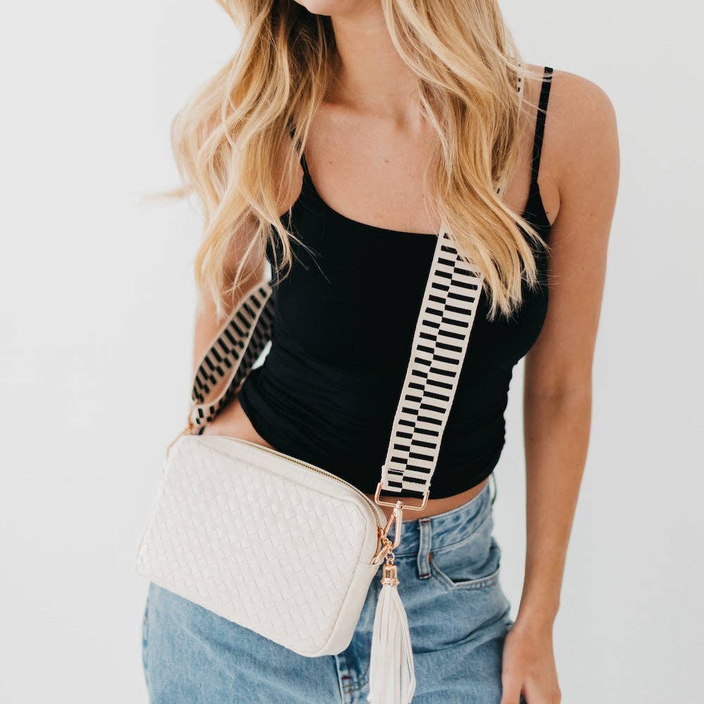 Woven Willow Camera Crossbody Bag Wholesale