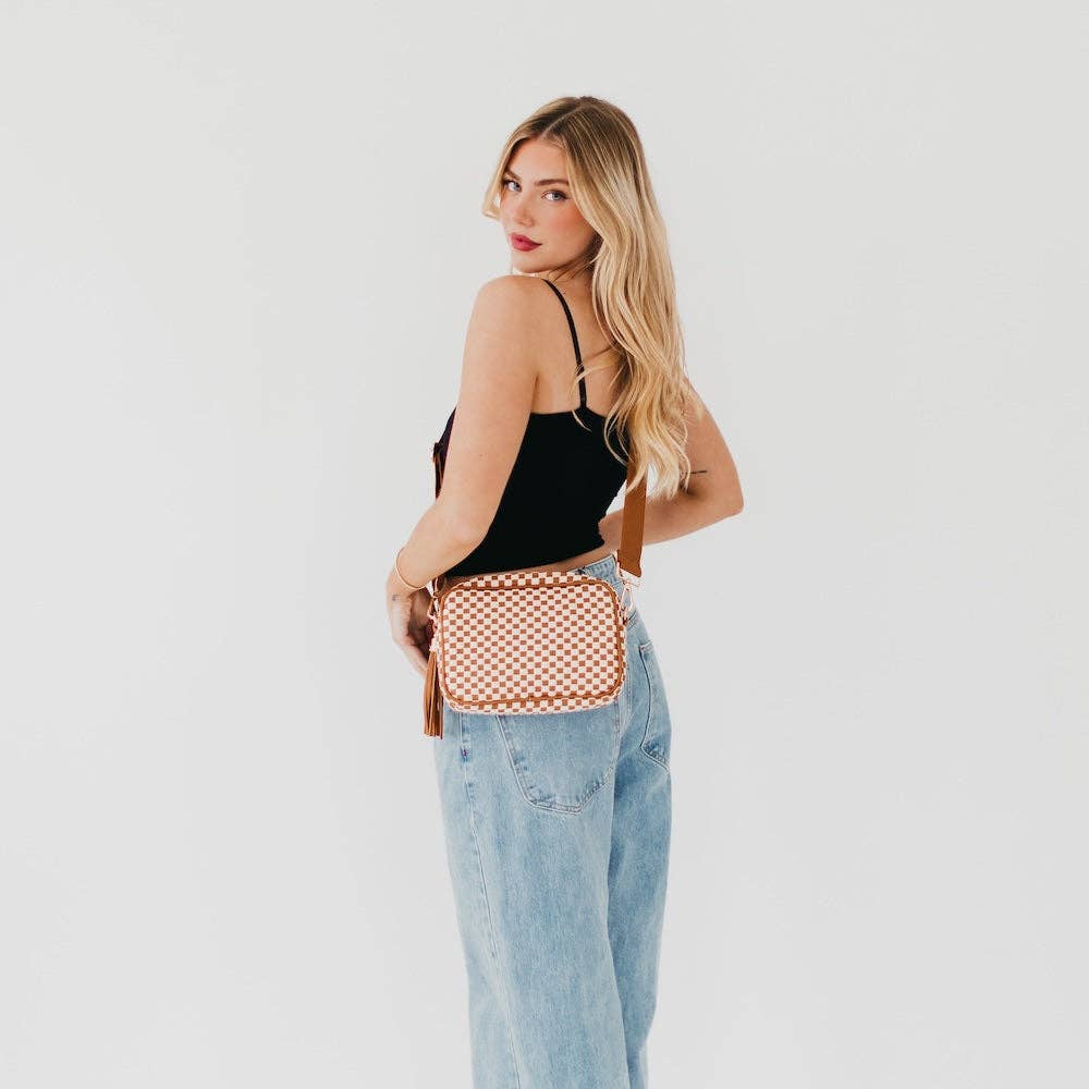 Woven Willow Camera Crossbody Bag Wholesale
