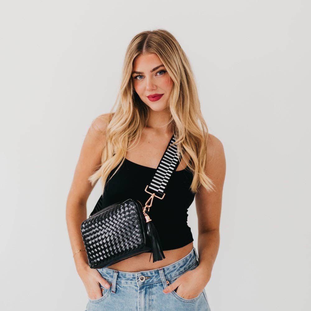 Woven Willow Camera Crossbody Bag Wholesale