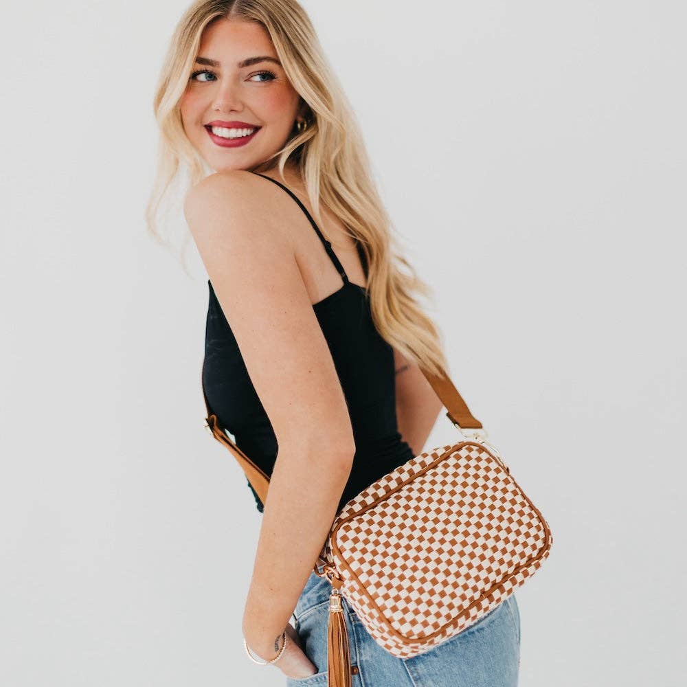 Woven Willow Camera Crossbody Bag Wholesale
