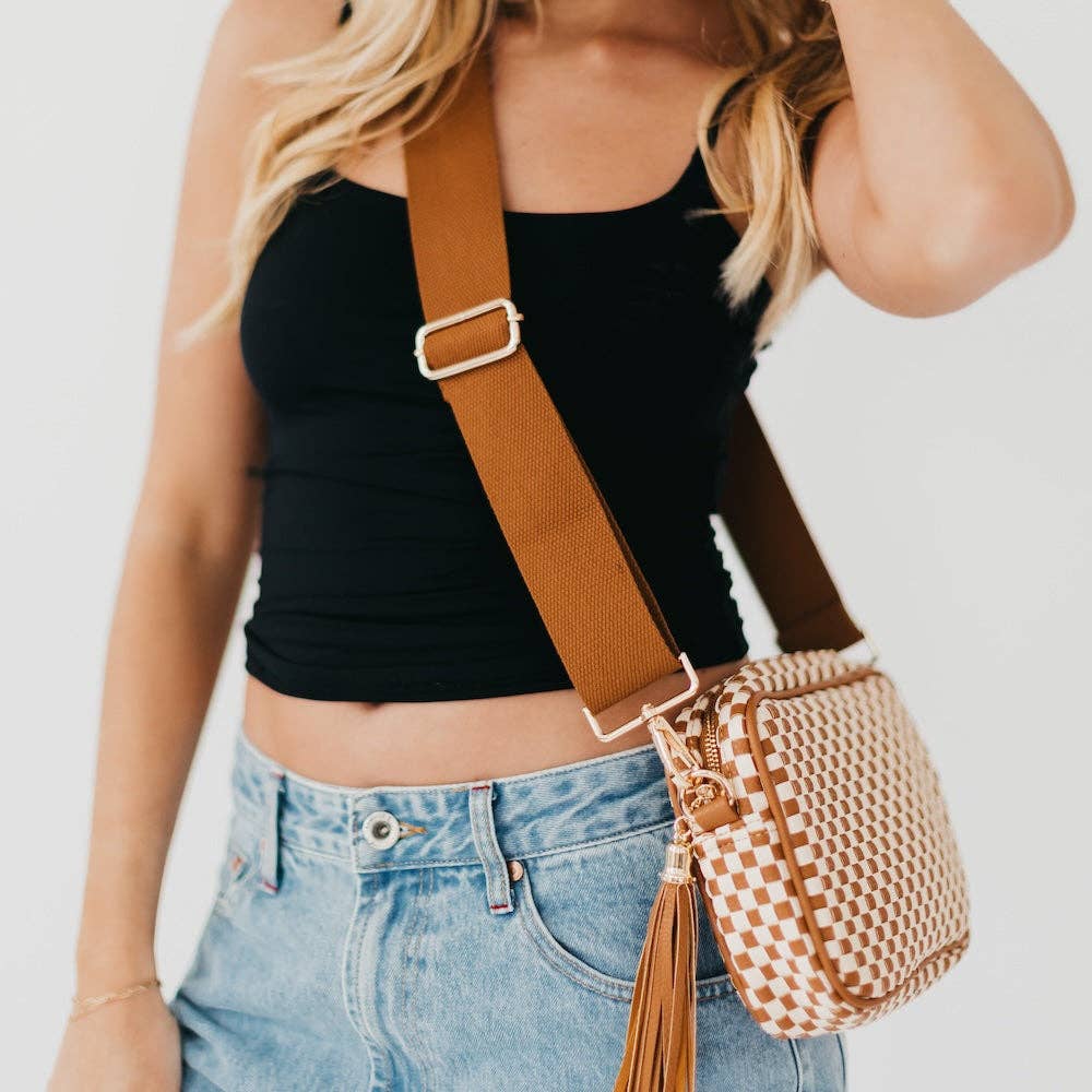 Woven Willow Camera Crossbody Bag Wholesale